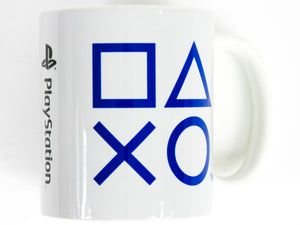 Tasse en céramique icônes boutons d'action bleu Playstation