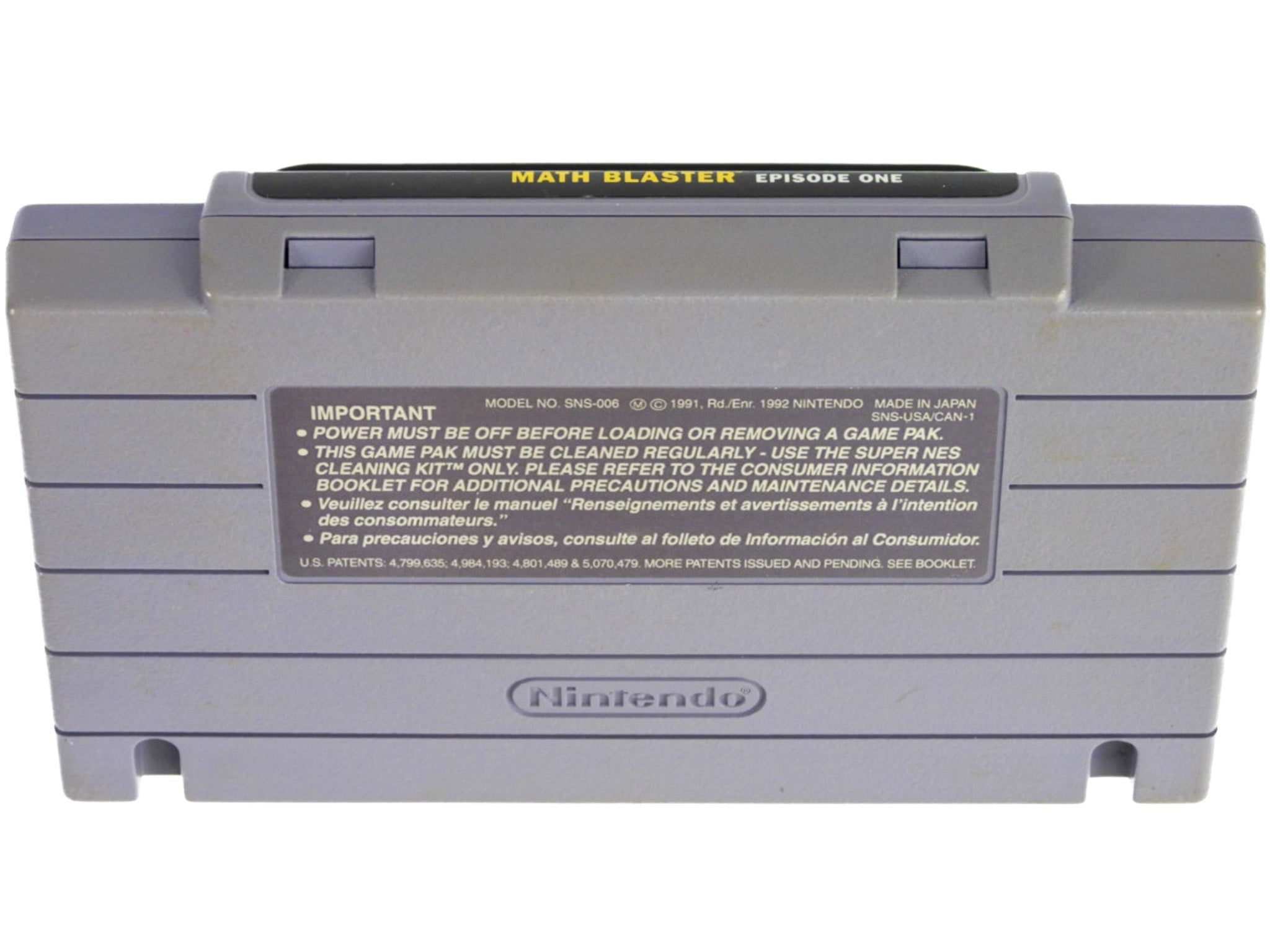 Math Blaster Episode 1 (Super Nintendo / SNES) – RetroMTL