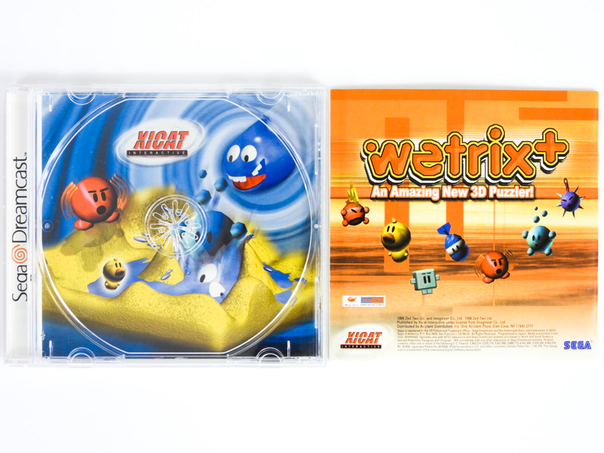Jeu Dreamcast Wetrix – Complet Mais Boîte Abîmée, état Correct, édition UK