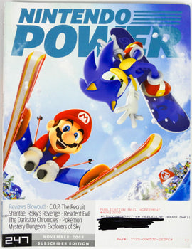 Mario & Sonic At The Olympic Winter Games [Volume 247] [Subscriber] [Nintendo Power] (Magazines)