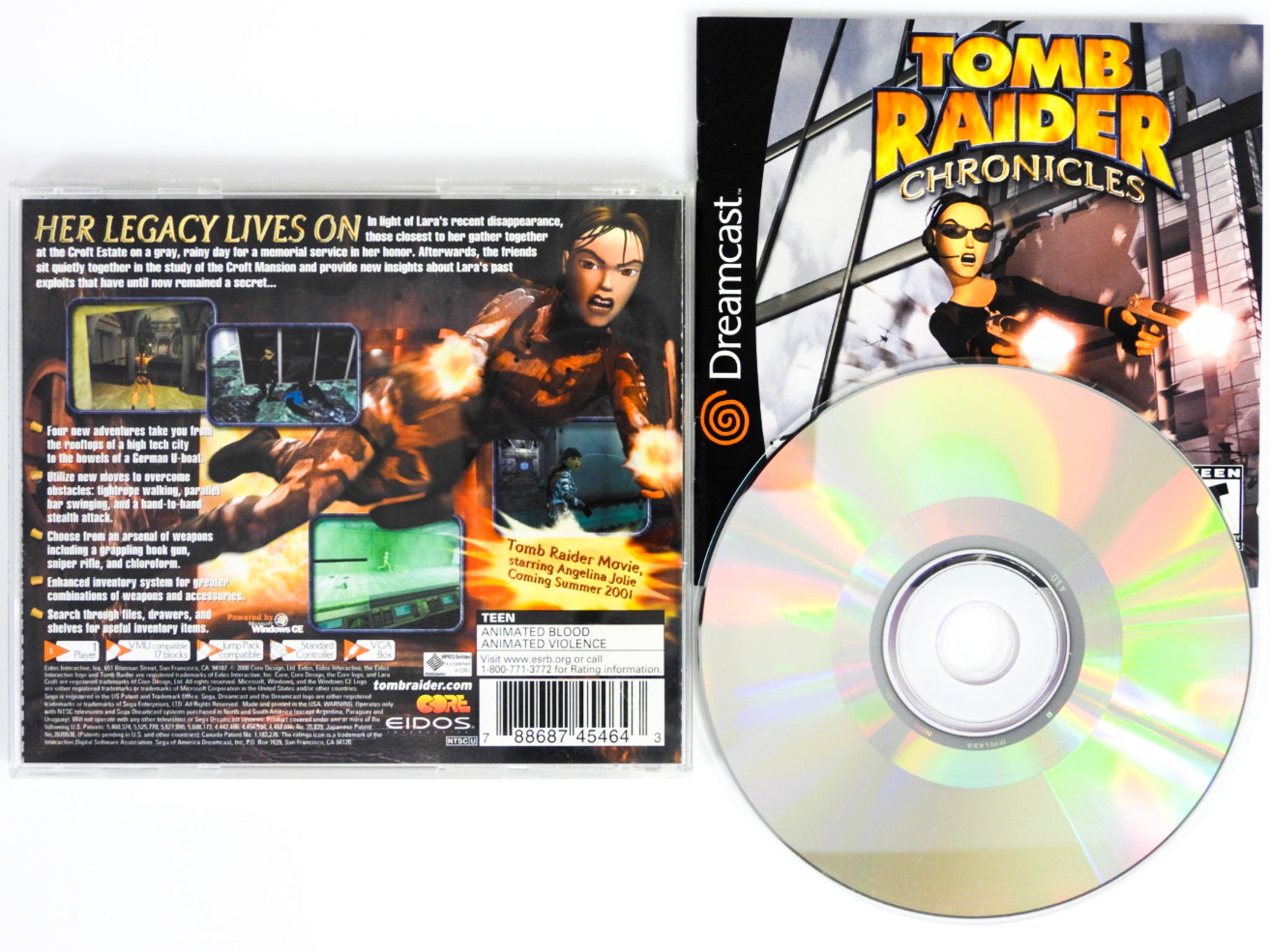Tomb Rader Chroncles Dreamcast PAL - Prx - Photo - Présentaton Tomb Rader Chroncles Dreamcast PAL - Prx - Photo - Présentaton
