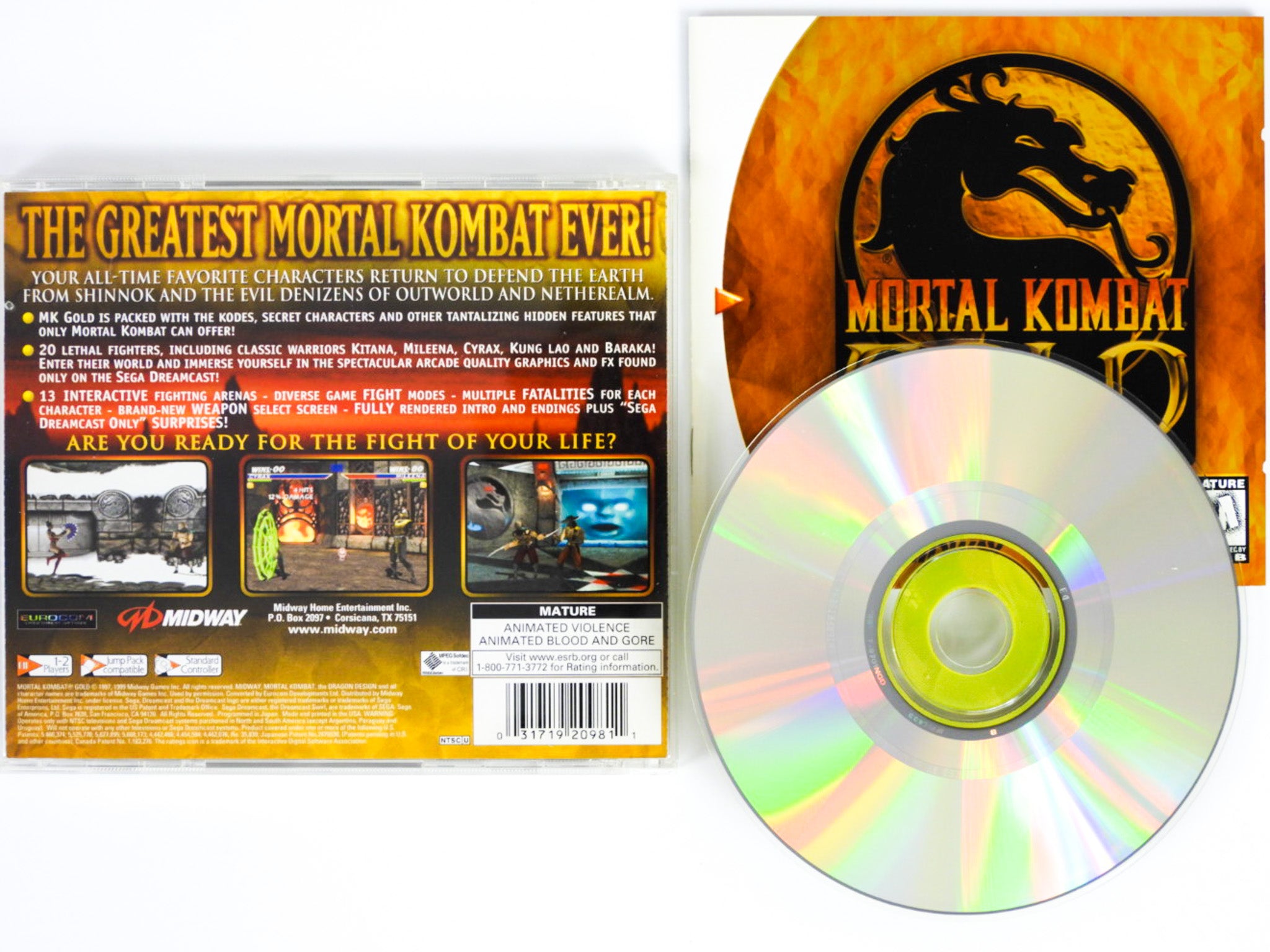 Mortal Kombat Gold ROM - Dreamcast Download - Emulator Games