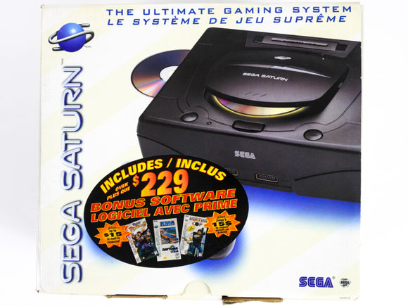 Sega Saturn System Model 2 + 3 In 1 Games