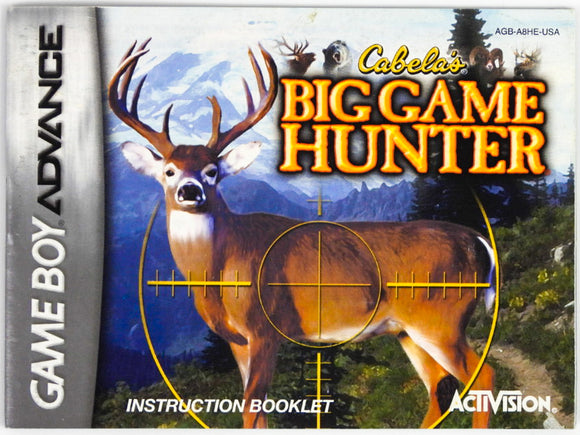 Cabela's Big Game Hunter [Manual] (Game Boy Advance / GBA)