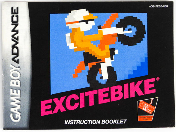 Excitebike [Classic NES Series] [Manual] (Game Boy Advance / GBA)