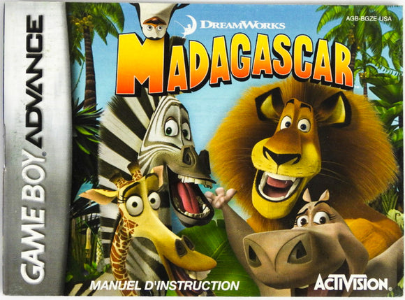 Madagascar [Manual] [French Version] (Game Boy Advance / GBA)