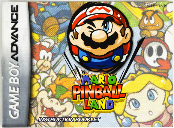 Mario Pinball Land [Manual] (Game Boy Advance / GBA)