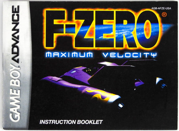 F-Zero Maximum Velocity [Manual] (Game Boy Advance / GBA)