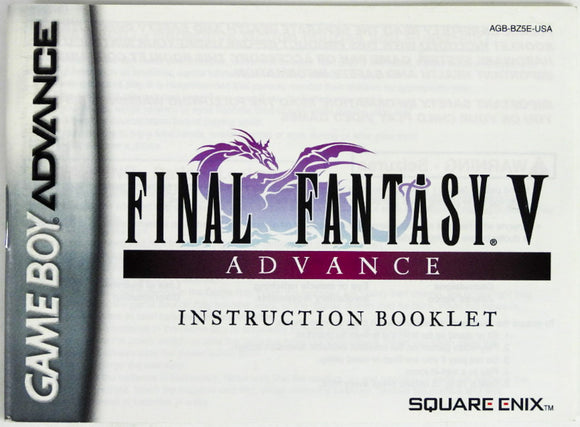 Final Fantasy V Advance [Manual] (Game Boy Advance / GBA)