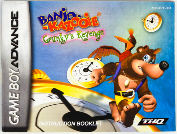 Banjo Kazooie Grunty's Revenge [Manual] (Game Boy Advance / GBA)