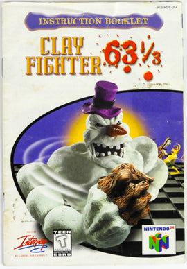 Clay Fighter 63 1/3 [Manual] (Nintendo 64 / N64)