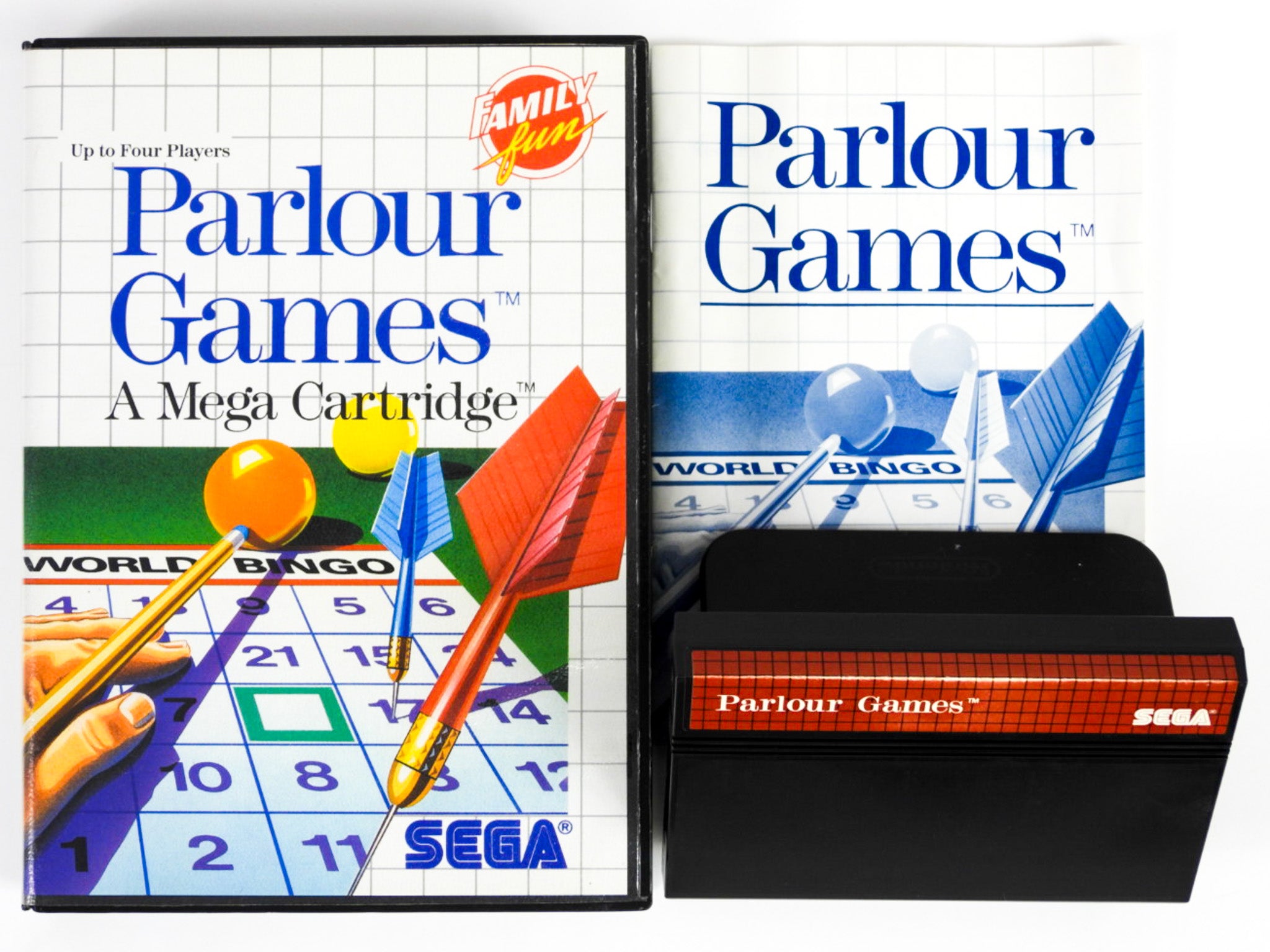 Jeu Parlour Games Complet Pour Sega Master System - Édition 1990, Multi-langue, Manuel Inclus