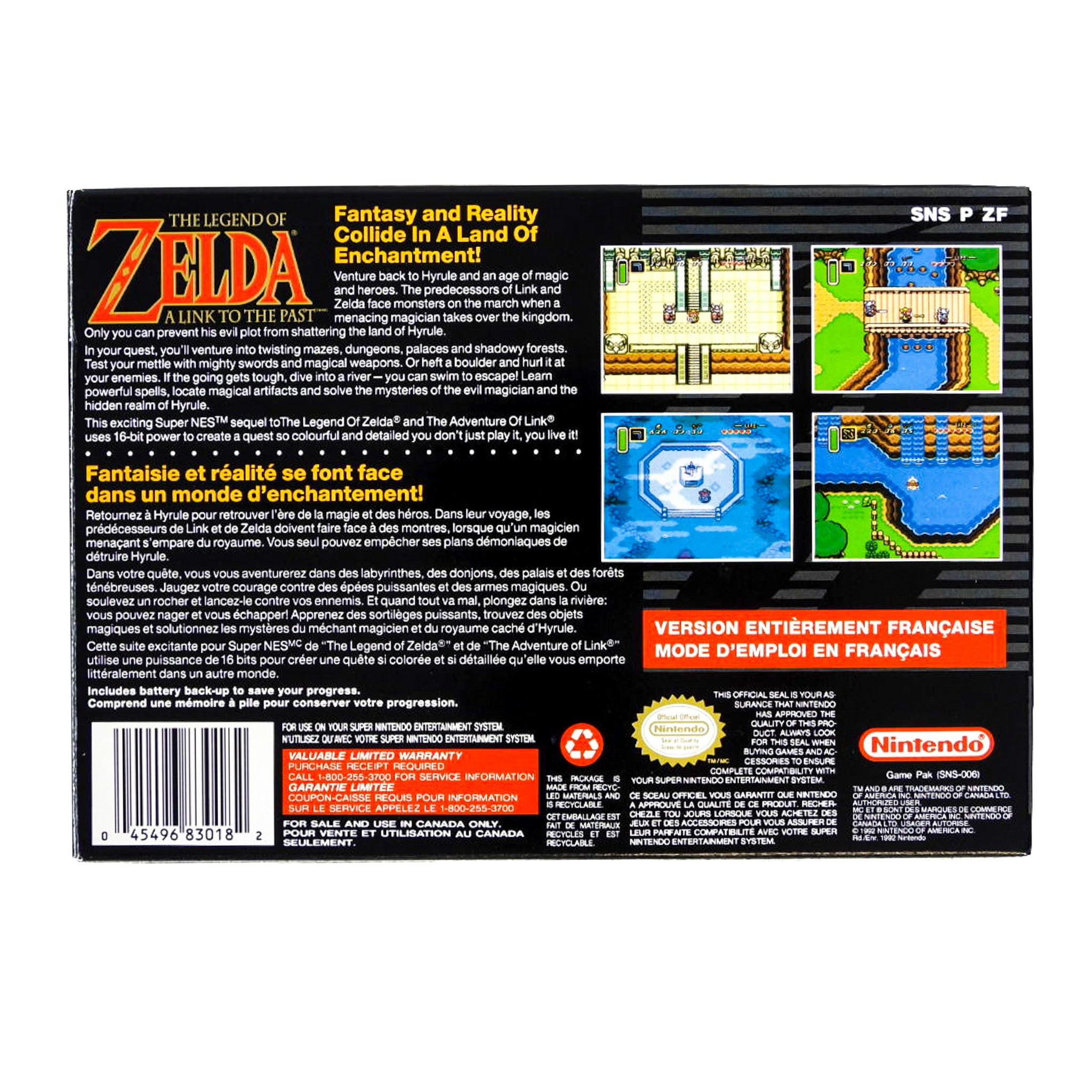 lnlnページ Zelda Link to the Past [CAN Version] [French Version] (Super