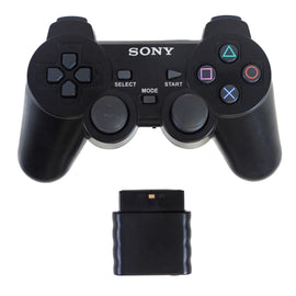 Black Dualshock 2 Wireless Controller [Unofficial] (PlayStation 2 / PS2)