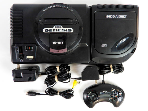 Sega CD Model 2 + Genesis Model 1 System (Sega Genesis / Sega CD)