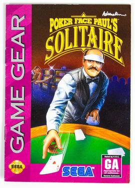 Poker Face Paul's Solitaire [Manual] (Sega Game Gear)