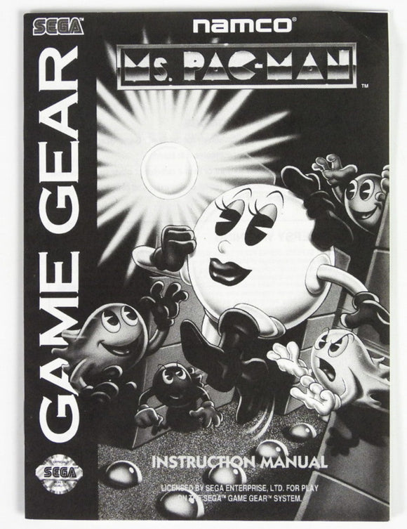 Ms Pac Man [Manual] (Sega Game Gear)