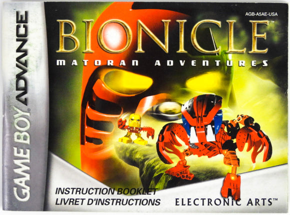 Bionicle Matoran Adventures [Manual] (Game Boy Advance / GBA)