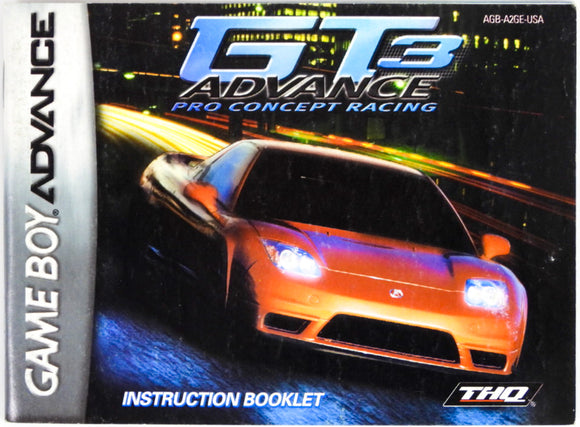 GT Advance 3 Pro Concept Racing [Manual] (Game Boy Advance / GBA)