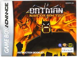Batman Rise Of Sin Tzu [Manual] (Nintendo Game Boy Advance / GBA)