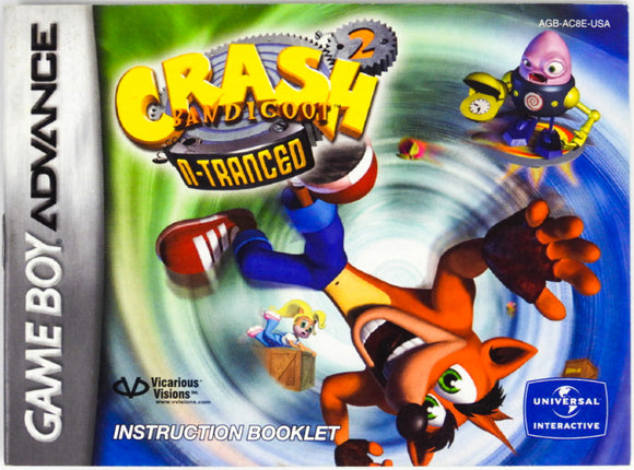 Crash Bandicoot 2 N-Tranced [Manual] (Game Boy Advance / GBA)