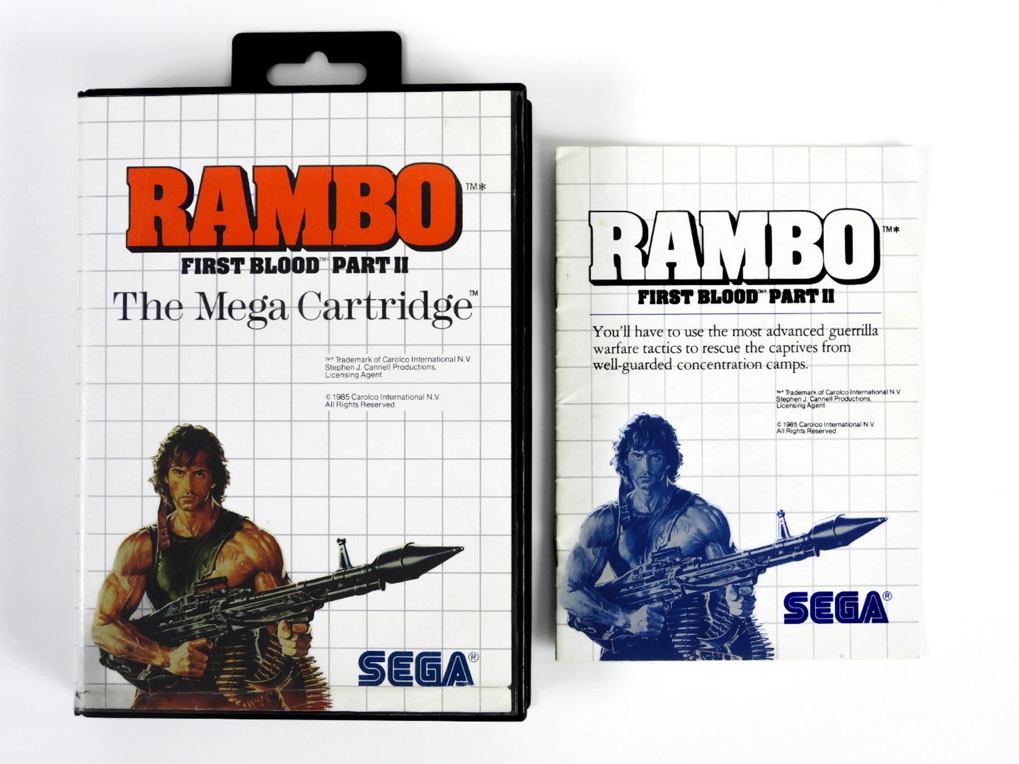 Rtype and Rambo for Sega outlet Master