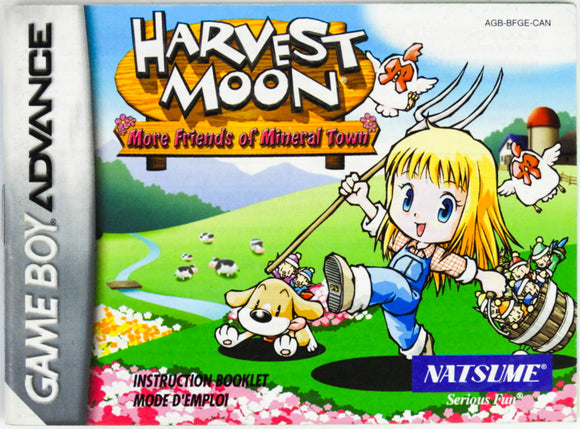 Harvest Moon More Friends Of Mineral Town [Manual] (Game Boy Advance / GBA)