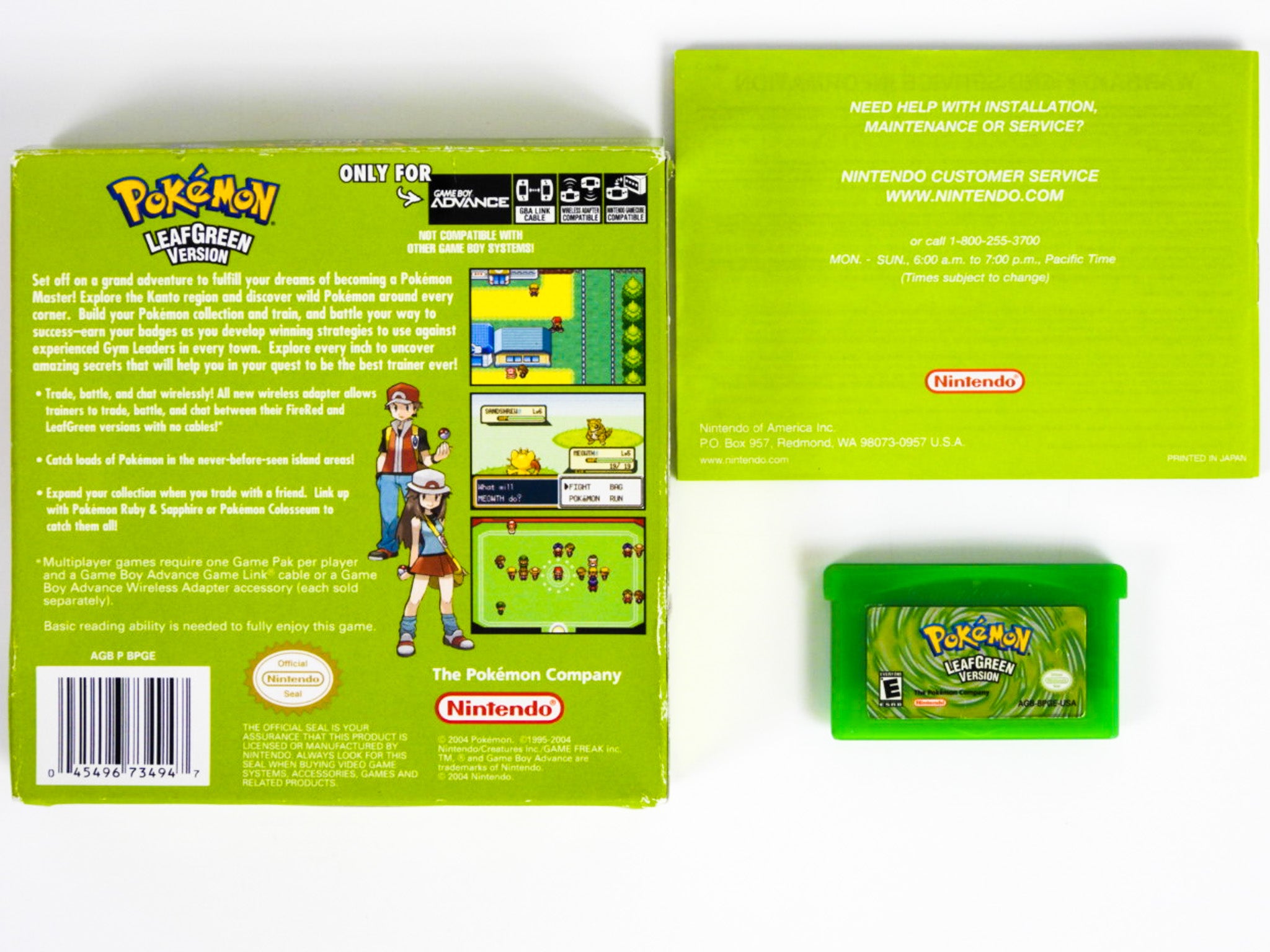 Pokemon LeafGreen Version (Game Boy Advance / GBA) – Retro MTL