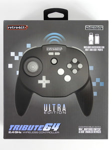 Ultra Edition Black Tribute 64 Wireless Controller [Retro-Bit] (Nintendo 64 / N64)