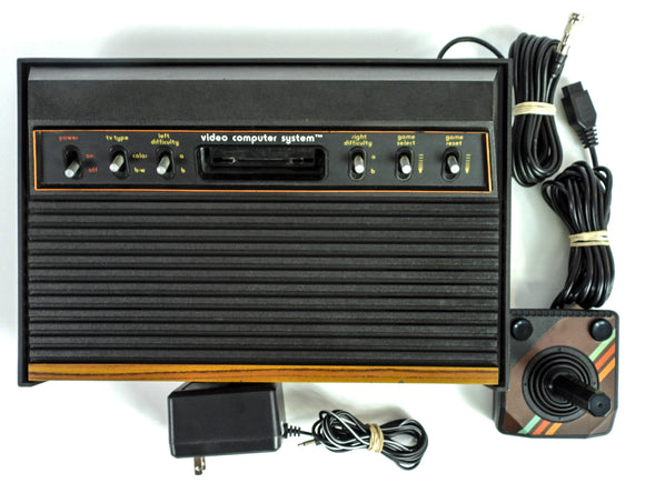 Atari 2600 System + Unofficial Controller [Light Sixer] [WoodGrain]