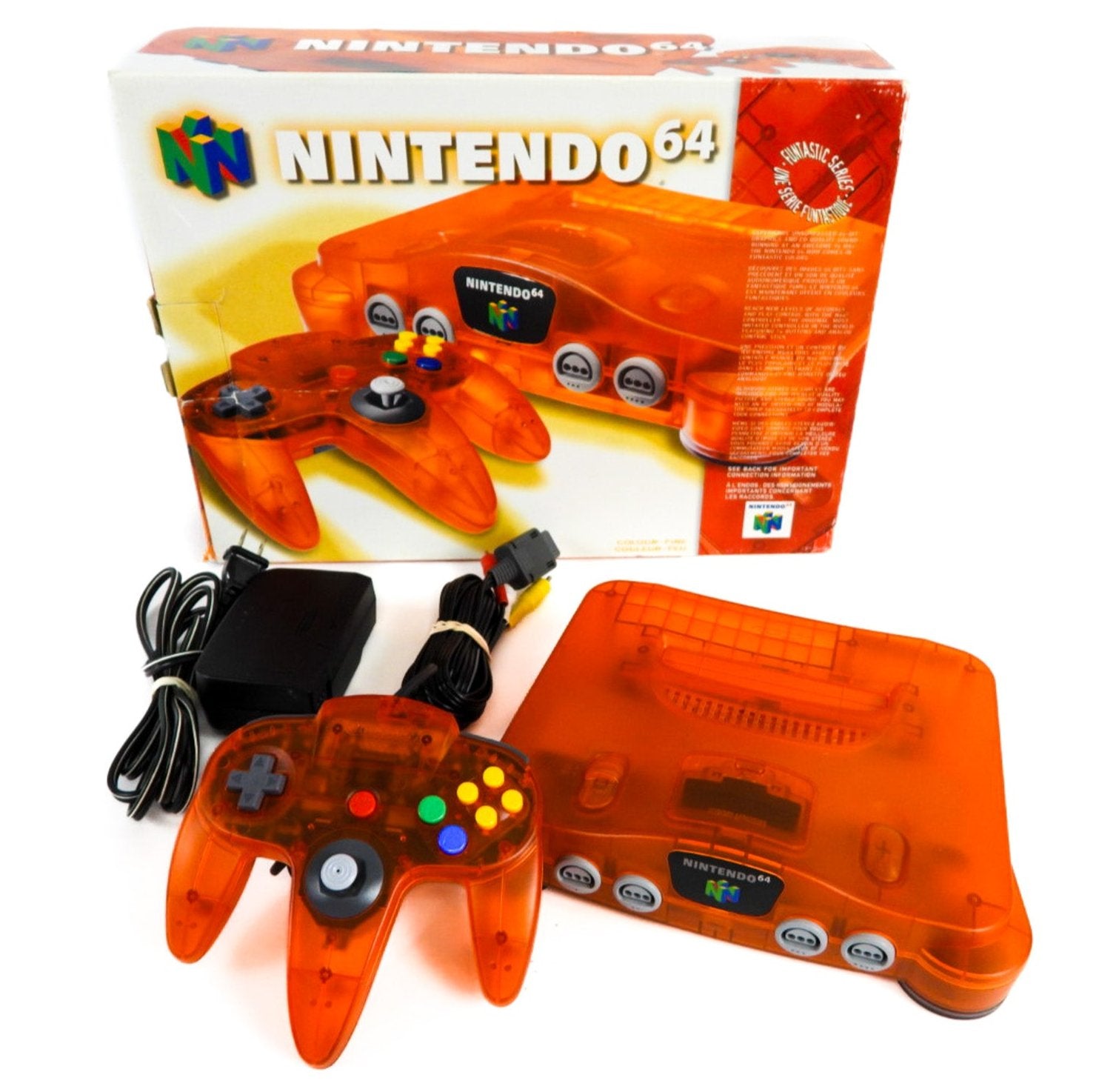 Nintendo 64 N64 Funtastic Fire Orange Funtastic Controller OEM Authentic store Tight S