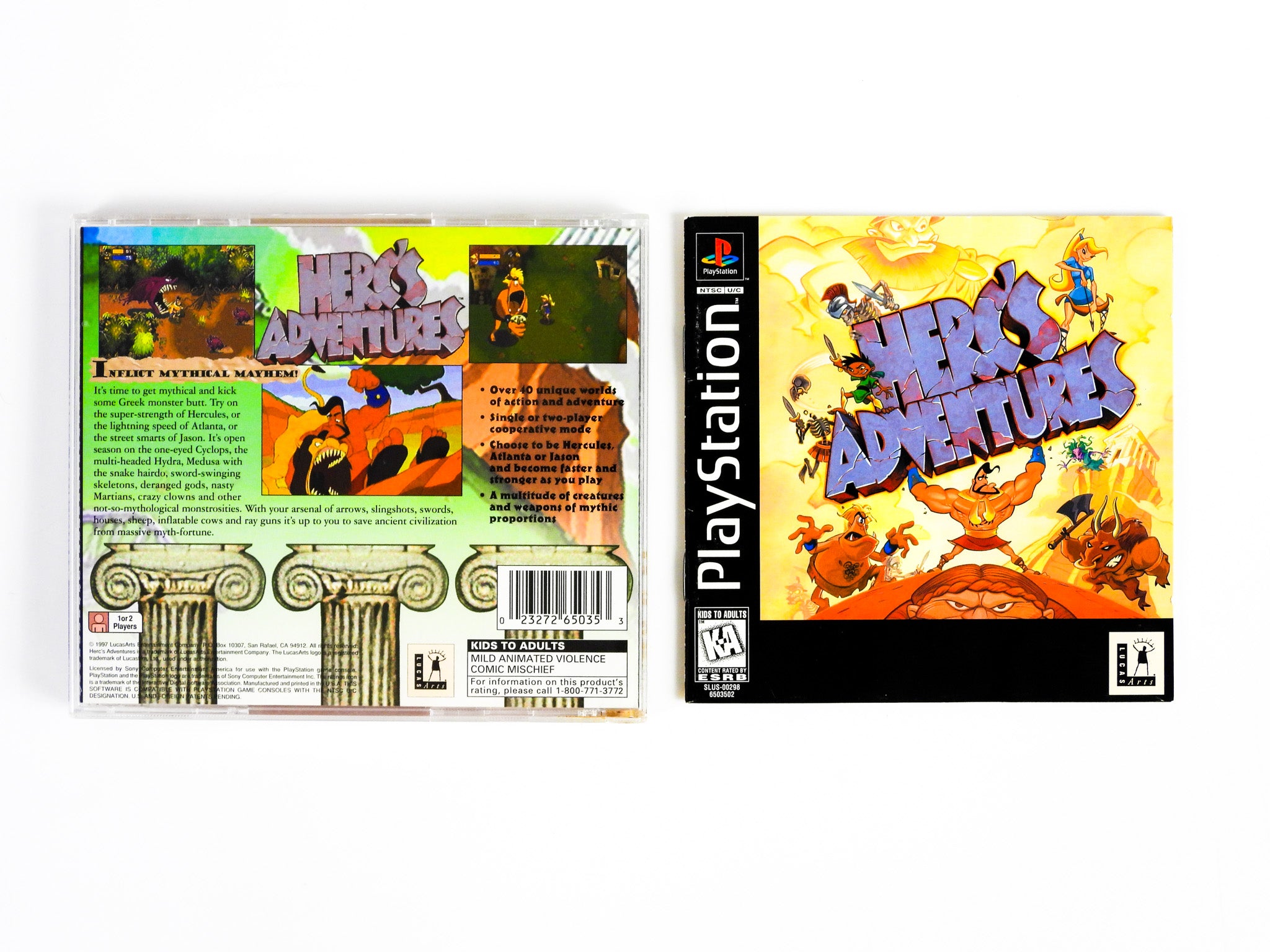 Jeu vidéo Playstation PS1 PAL Herc's Adventure ( 1997 Jeu vidéo Playstation PS1 PAL Herc's Adventure ( 1997