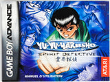 Yu Yu Hakusho Spirit Detective [Manual] (Game Boy Advance / GBA)
