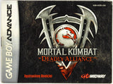 Mortal Kombat Deadly Alliance [Manual] (Game Boy Advance / GBA)