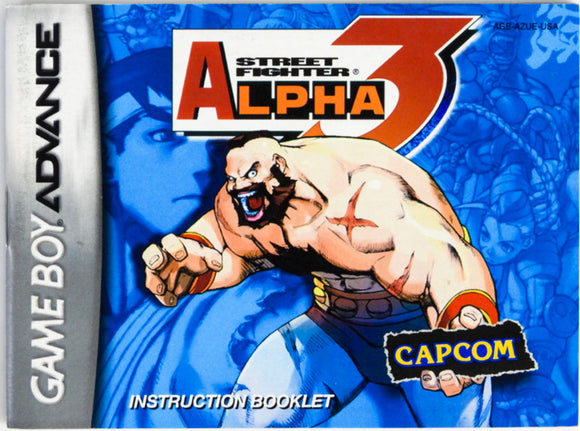 Street Fighter Alpha 3 [Manual] (Game Boy Advance / GBA)