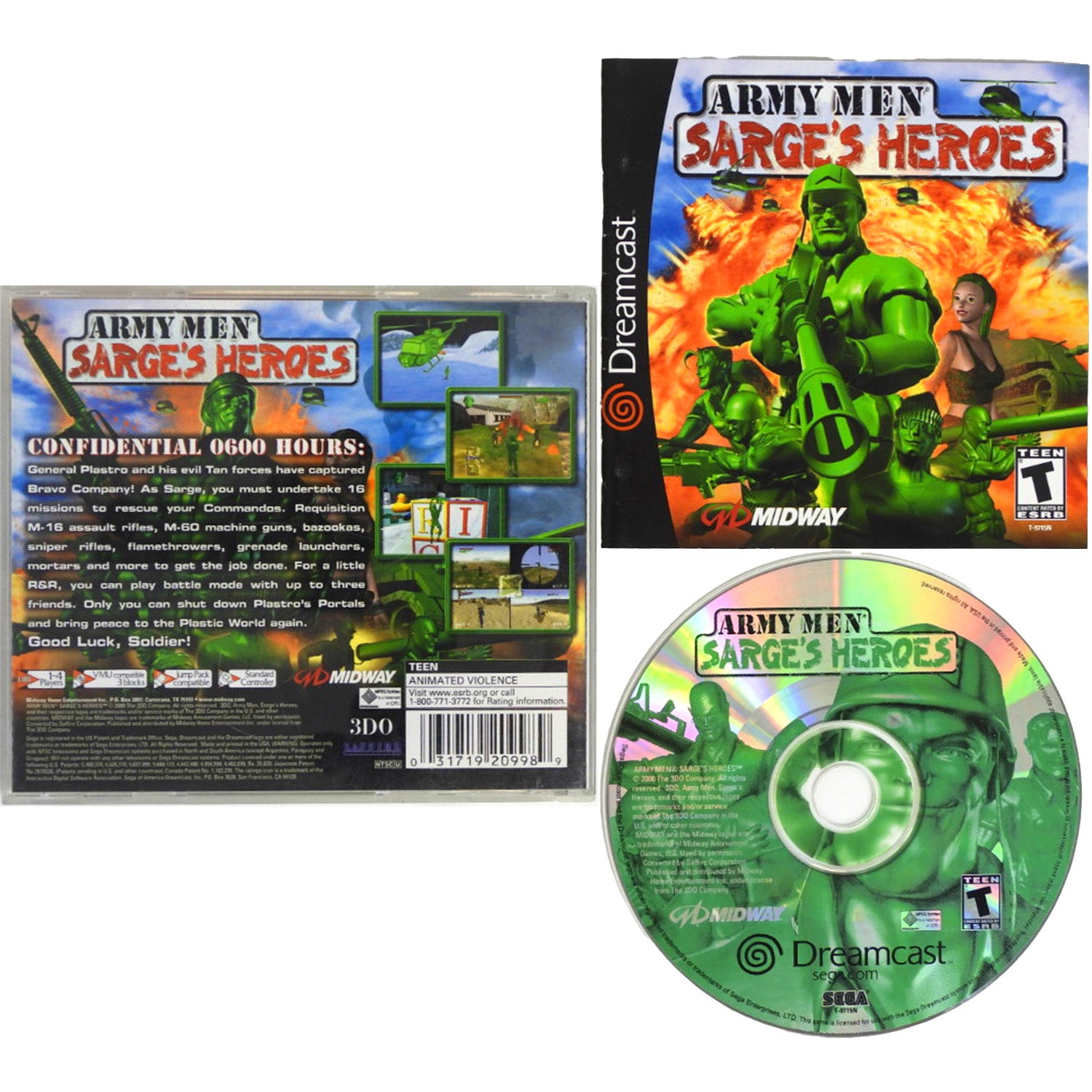 Army Men Sarge's Heroes (Sega Dreamcast)