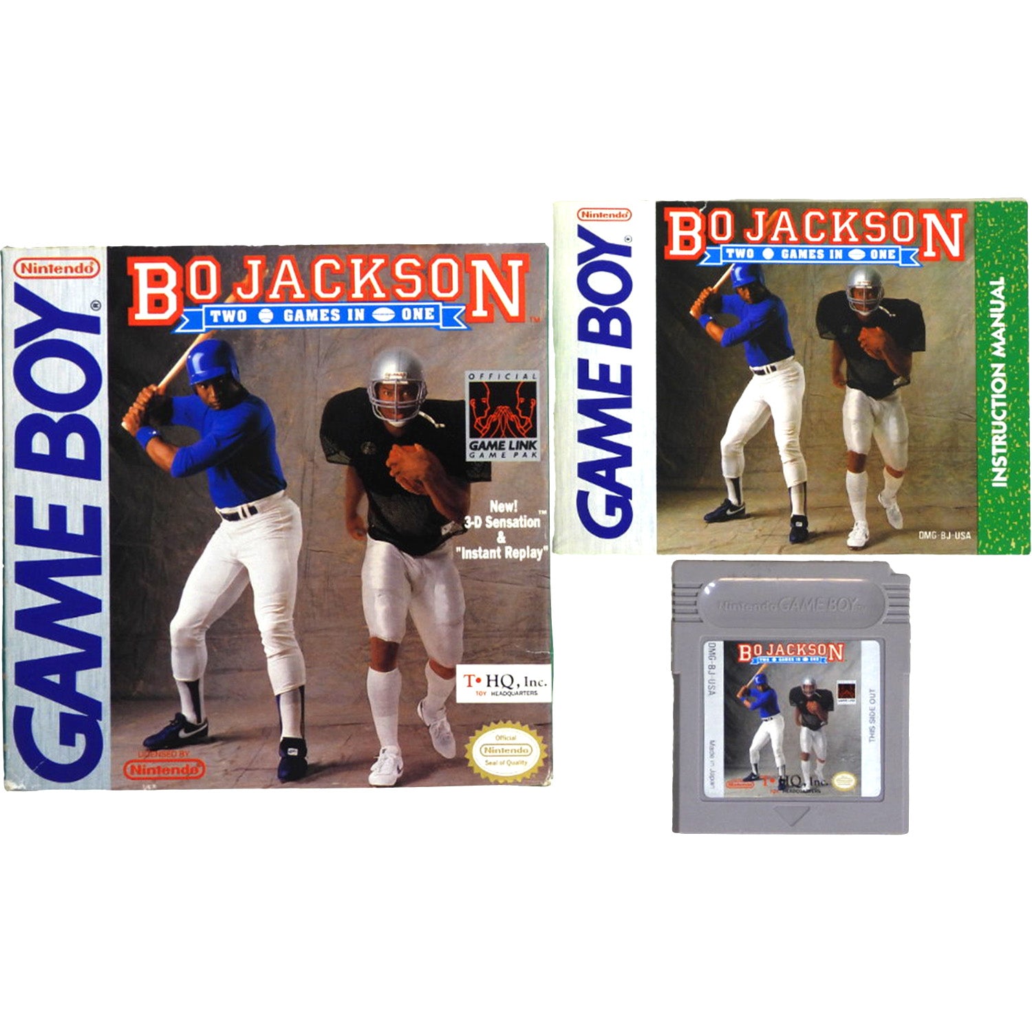 Bo Jackson: Two Games In One (Nintendo Game Boy)