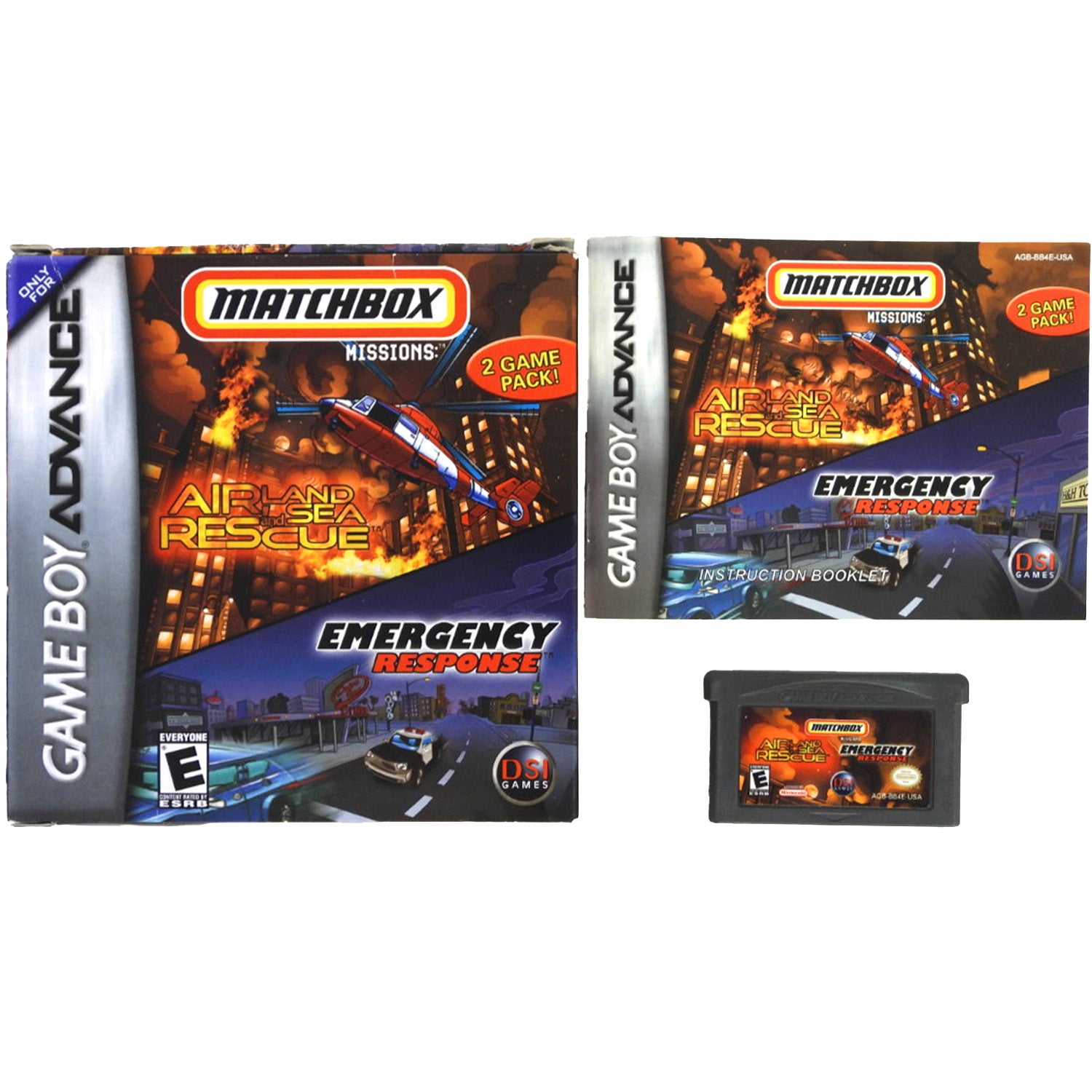 Matchbox Missions Air Land Sea Rescue & Emergency Response (Nintendo Game Boy Advance / GBA)