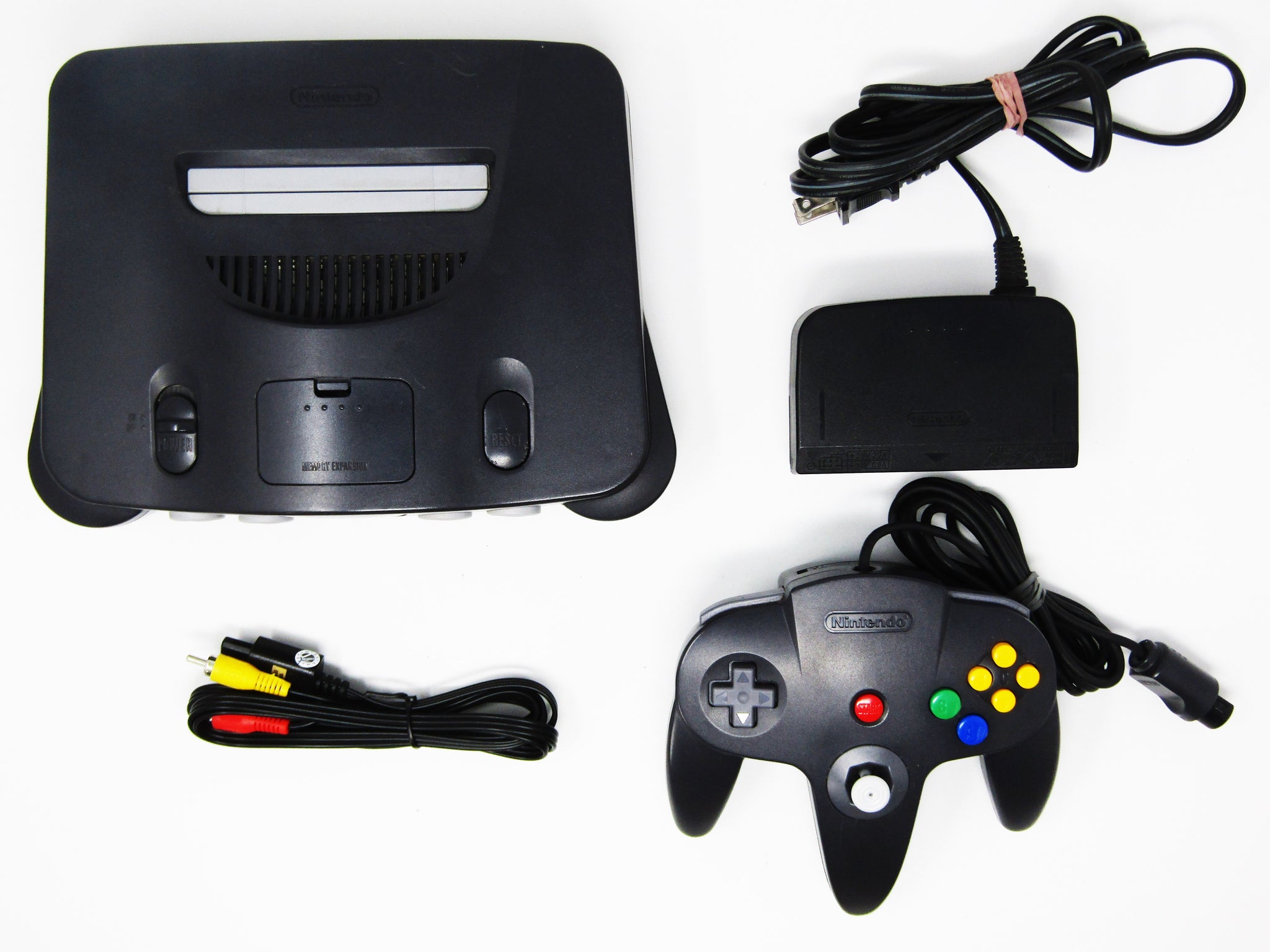 Nintendo 64 N64 Console Bundle 1 OEM Controller good OEM Cords & Jumper Pack Waverace