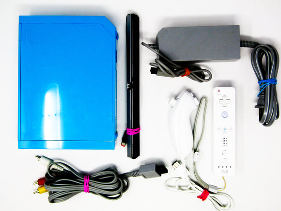 Nintendo Wii System [RVL-101] Blue with Unassorted Controller