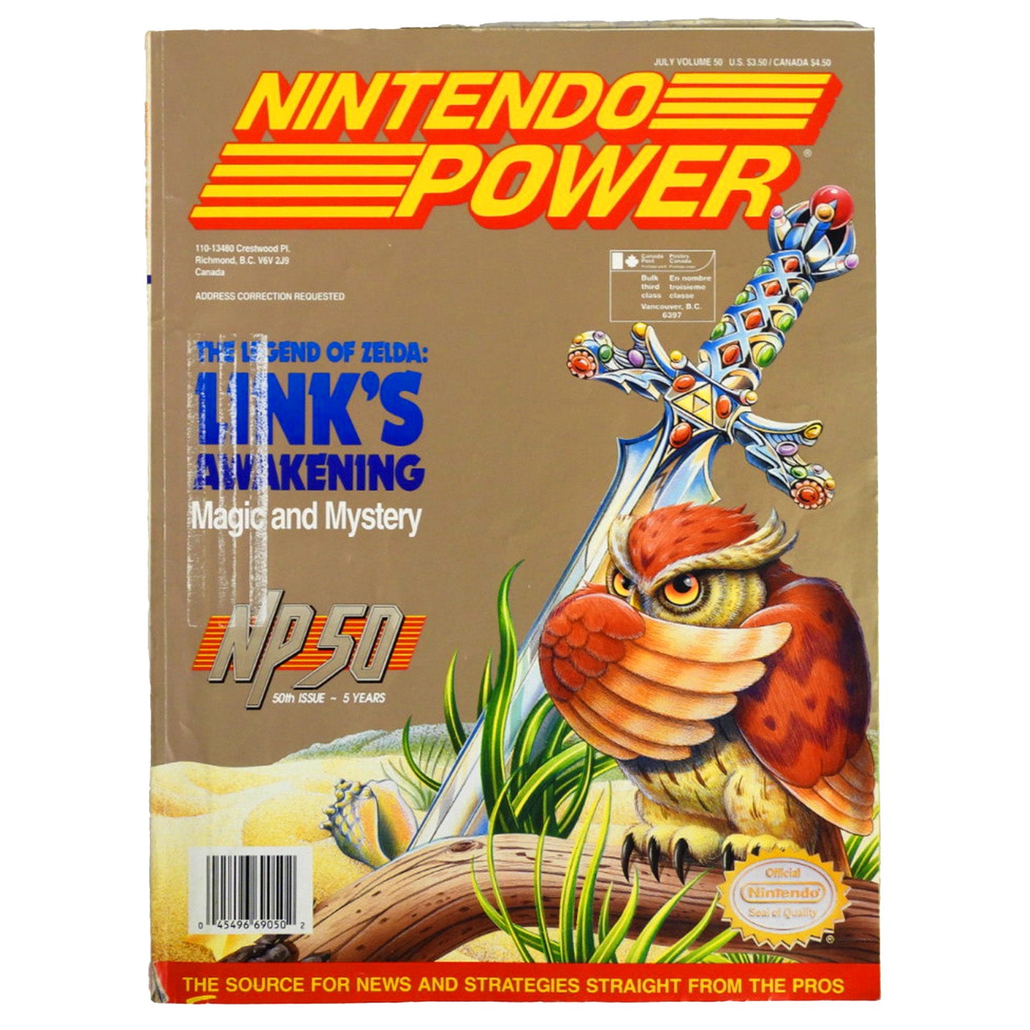 Legend Of Zelda: Link's Awakening [Volume 50] [Nintendo Power] (Magazines)