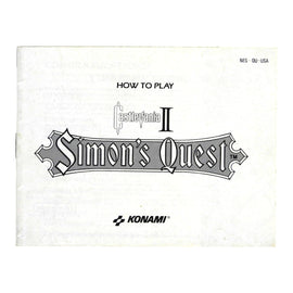 Castlevania II 2 Simon's Quest [Manual] (Nintendo / NES)