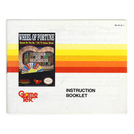 Wheel of Fortune [Manual] (Nintendo / NES)