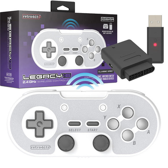 Classic Grey Legacy16 Wireless USB Controller SNES [Retro-Bit] (Super Nintendo / SNES)