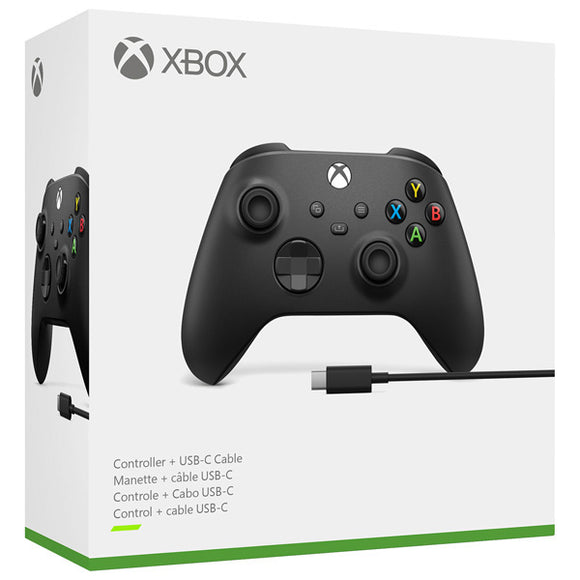 Carbon Black Xbox Wireless Controller + USB-C Câble (Xbox Series / Xbox One)
