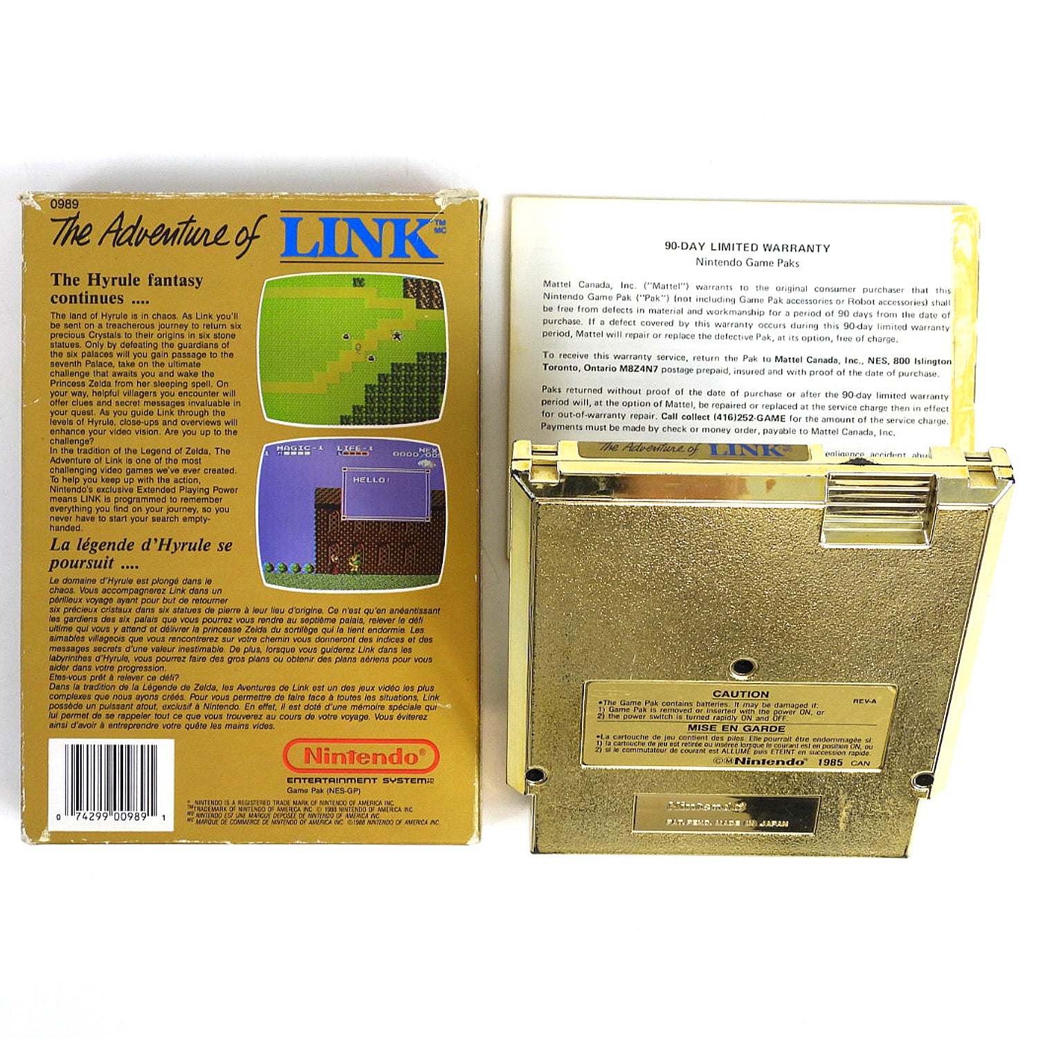 Legend Of Zelda The Adventure Of Link Gold Cartridge Price Legend