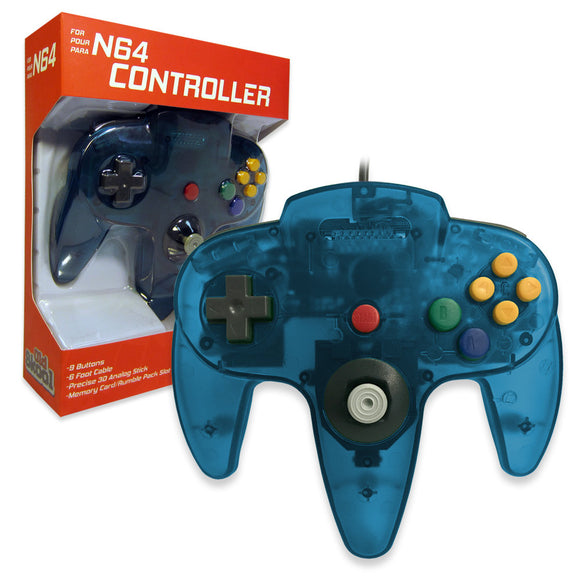 Turquoise Wired Controller [Old Skool] (Nintendo 64 / N64)
