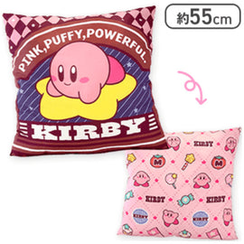 Coussin « Pink, Puffy, Powerful » Kirby à double face