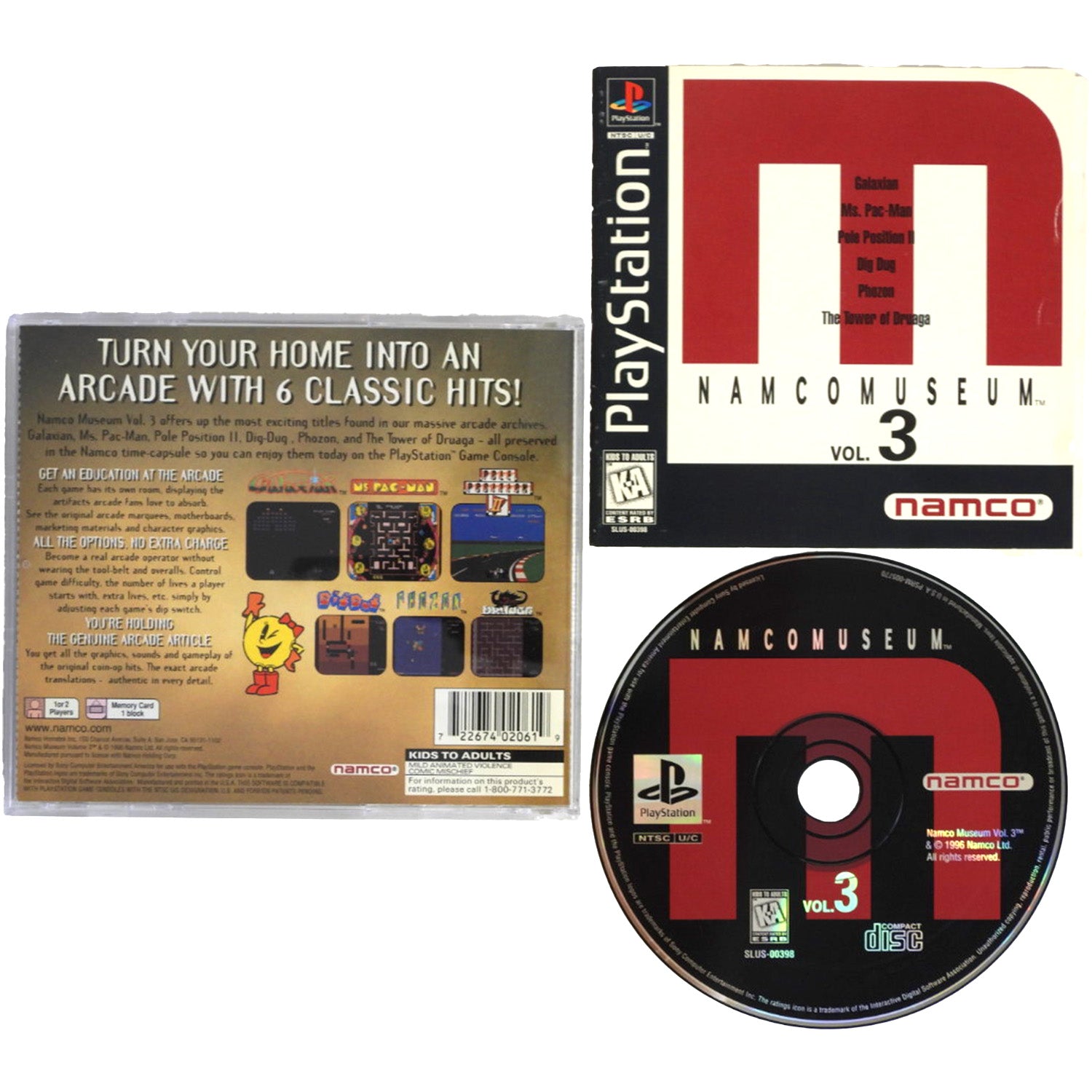 Namco Museum Volume 3 [Big M] (PlayStation / PS1)