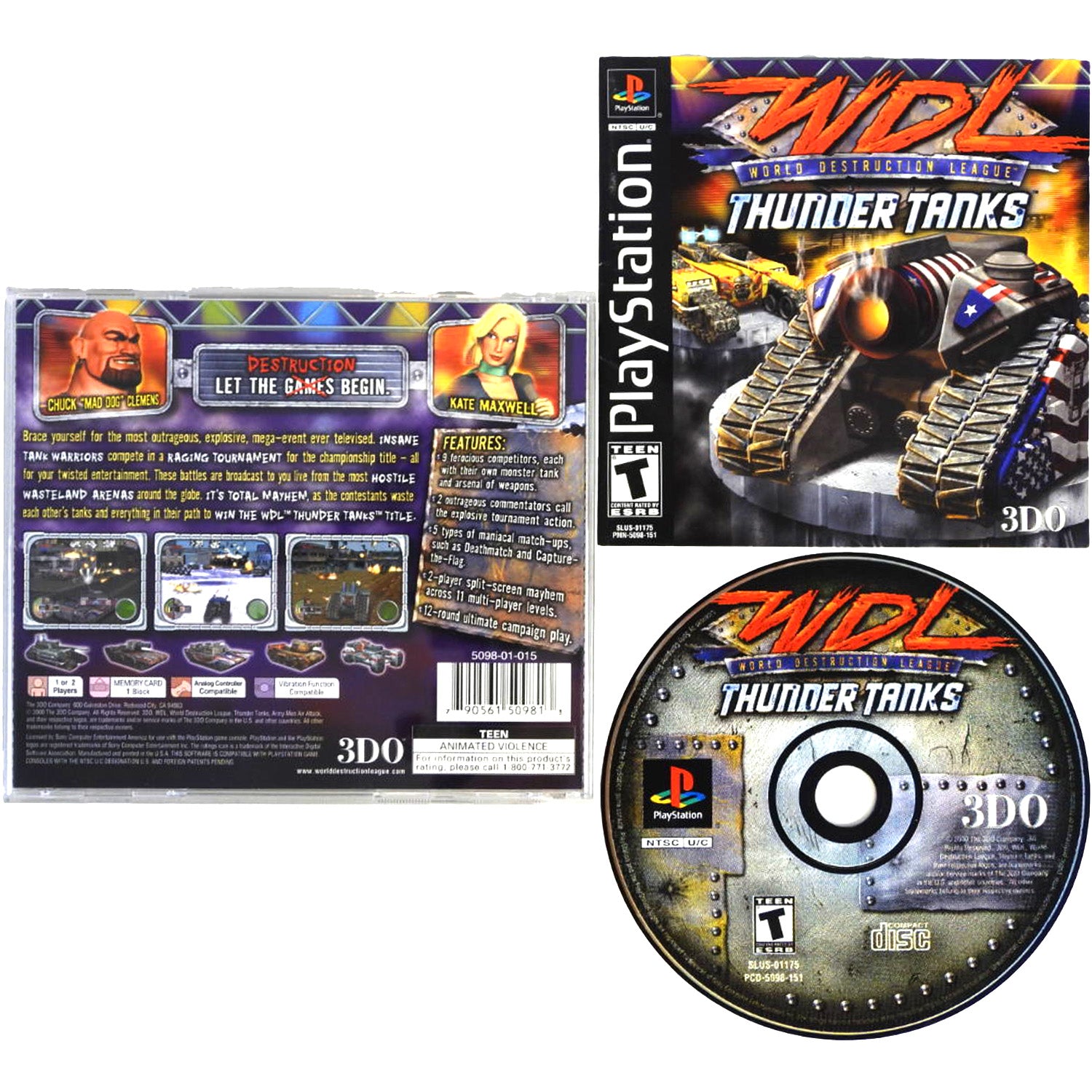 WDL Thunder Tanks (PlayStation / PS1) – Retro MTL